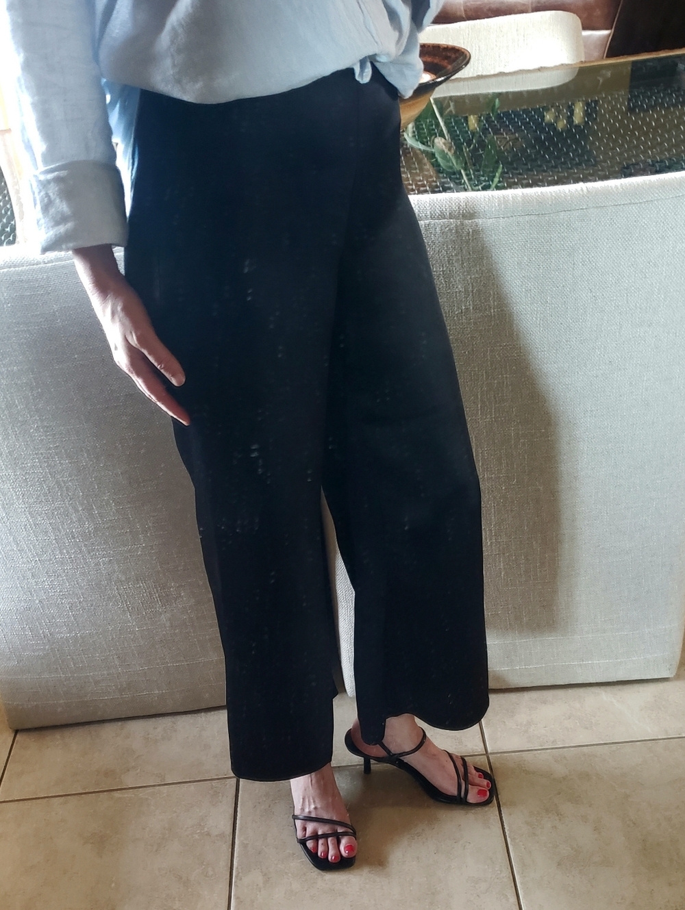 Vince Satin Culotte Wide Leg Pants